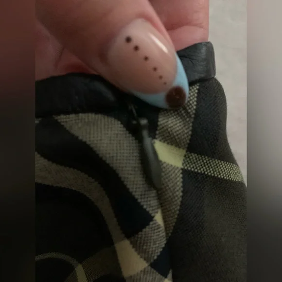 Burberry London Green/Black/Neutral  Plaid A-Line Skirt - Picture 7 of 10